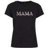 MOM T-Shirt personalisiert mit Namen | Shirt Mama/Oma bedruckt mit Datum & Kindernamen in Herzschrift | Personalisiertes Geschenk für Damen Frauen