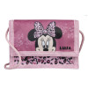 Geldbeutel mit Name zum Umhängen | Disney Minnie Mouse in rosa Leo-Optik