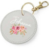 Schlüsselanhänger personalisiert mit Name | Motiv Blumen in rosa