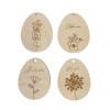 Personalisierter Geschenkanhänger aus Holz | Motiv Blumen mit Namen | Holz-Anhänger für Geschenke