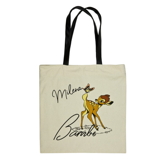 Canvas Shopper mit Namen personalisiert | Motiv Bambi