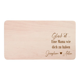 Personalisiertes Holzbrettchen Mama | Glück ist ...