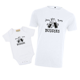 Herren T-Shirt und Baby Body im Set | Buddies