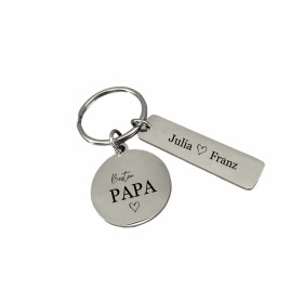 Personalisierter Schlüsselanhänger Vatertag | Bester Papa