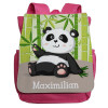 Kindergartenrucksack mit Name | Personalisierter Kinderrucksack Panda