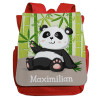 Kindergartenrucksack mit Name | Personalisierter Kinderrucksack Panda