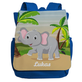 Kindergartenrucksack mit Namen | Motiv Elefant