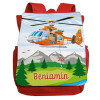 Kindergartenrucksack mit Namen | Motiv Rettungs-Hubschrauber Helikopter