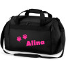 Personalisierte Sporttasche Pfoten | Hundetasche für Hundepension