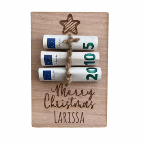 Geschenkkarte zum Geld verschenken | Weihnachtskarte Christbaum