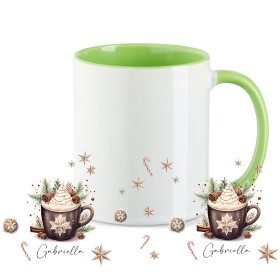Personalisierte Tasse zu Weihnachten | Heiße Schokolode