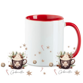 Personalisierte Tasse zu Weihnachten | Heiße Schokolode