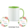 Personalisierte Tasse mit Namen | Beste Mama mit Blumenkranz