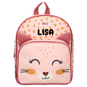 Personalisierter Kindergartenrucksack Pret | Katze rosa...