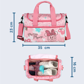 Kleine Sporttasche mit Name | Minnie Mouse in rosa