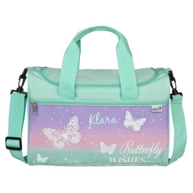 Kleine Sporttasche mit Name | Schmetterling Butterfly Wishes