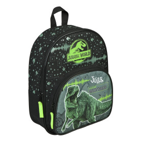 Kindergartenrucksack mit Name | Jurassic World Dino (grün)