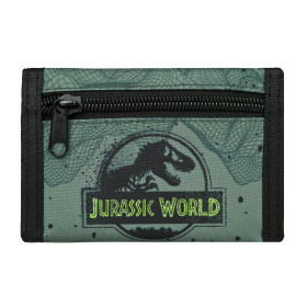 Geldbeutel mit Name | Jurassic World Dinosaurier (grün)