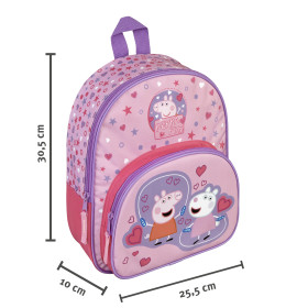 Kinderrucksack mit Name | Peppa Pig (rosa)