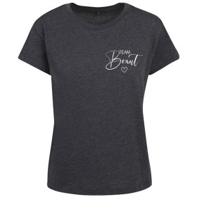T-Shirt JGA Frauen | Brustdruck Team Braut mit Herz
