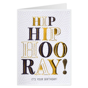 Glückwunschkarte | Geburtstag | Hip Hip Hooray