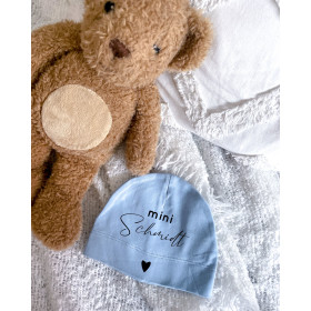 Babymütze personalisiert mit Name | Mini Nachname mit Herz