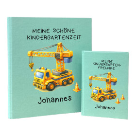 Personalisiertes Set aus Freundebuch Kindergarten und...