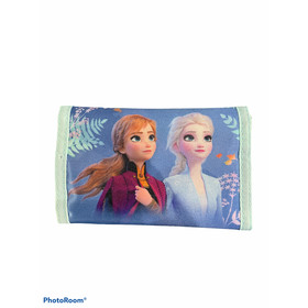 Geldbeutel mit Namen | Motiv Frozen mit Anna & Elsa in hellblau & türkis