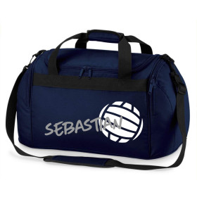 Sporttasche mit Namen bedruckt für Kinder | Personalisierbar mit Motiv Volleyball | Reisetasche Duffle Bag für Mädchen und Jungen in Schwarz, Blau, Grün, Pink, Rot
