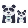 Kuscheltier mit Namen | Dreamy Peer | Panda Stofftier zum Einschlafen | für Jungen und Mädchen mit Personalisierung in dunkelblau, grau, pastellgrün