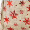 Nikolaussäckchen mit Namen | Motiv Schneeflocken in rot glänzend