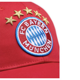 Kinder Cap mit Name bedruckt | FC Bayern München in blau 5 Sterne Logo