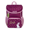 Mini-Me Kindergartenrucksack 3 - 6 Jahre mit Namen bedruckt | Motiv Hase pink Tiere für Jungen & Mädchen | kleiner Rucksack mit Brustgurt gepolstert (Rosi Rabbit)